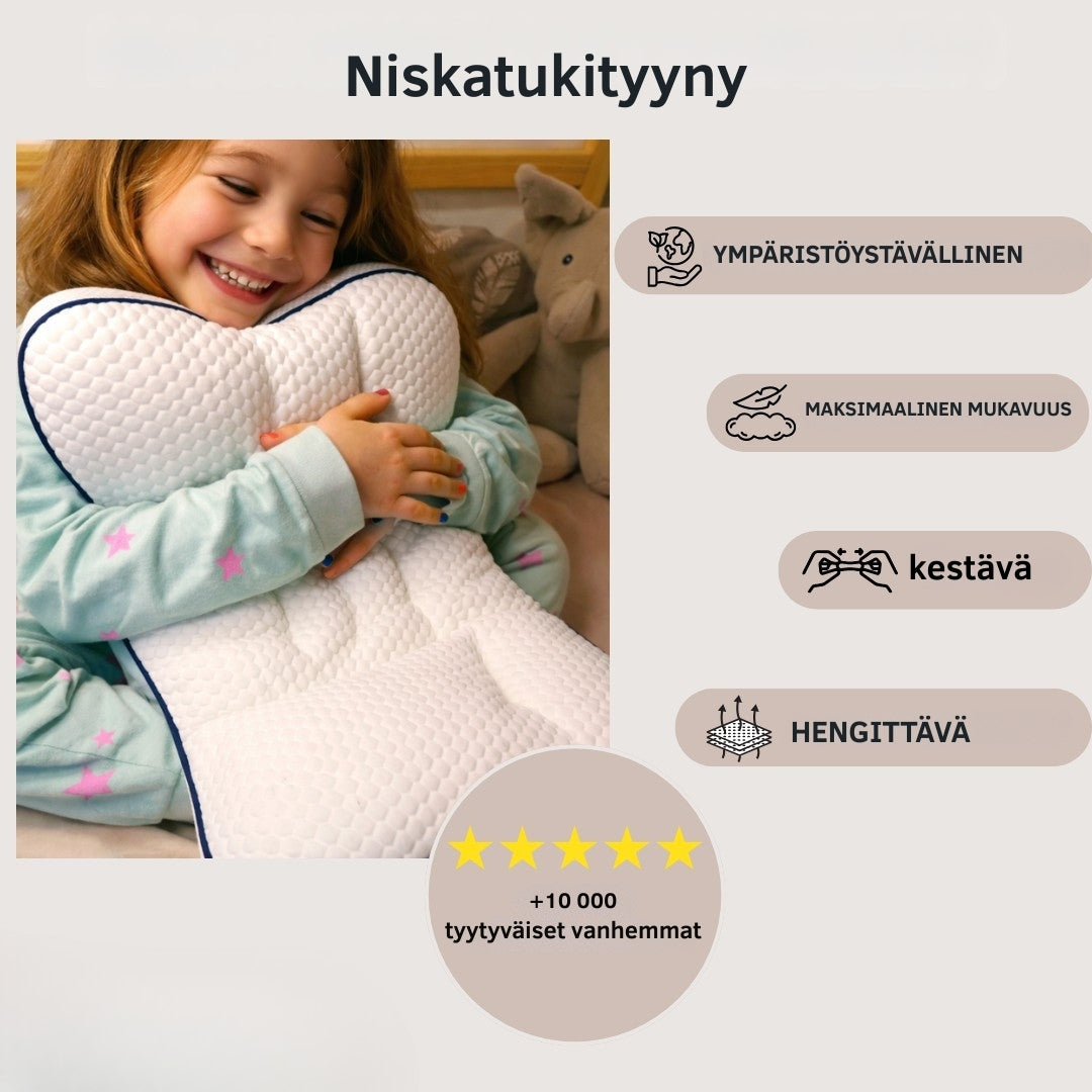 UniTuki – Ergonominen lasten tyyny parempaan uneen