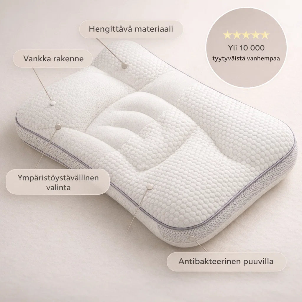 UniTuki – Ergonominen lasten tyyny parempaan uneen