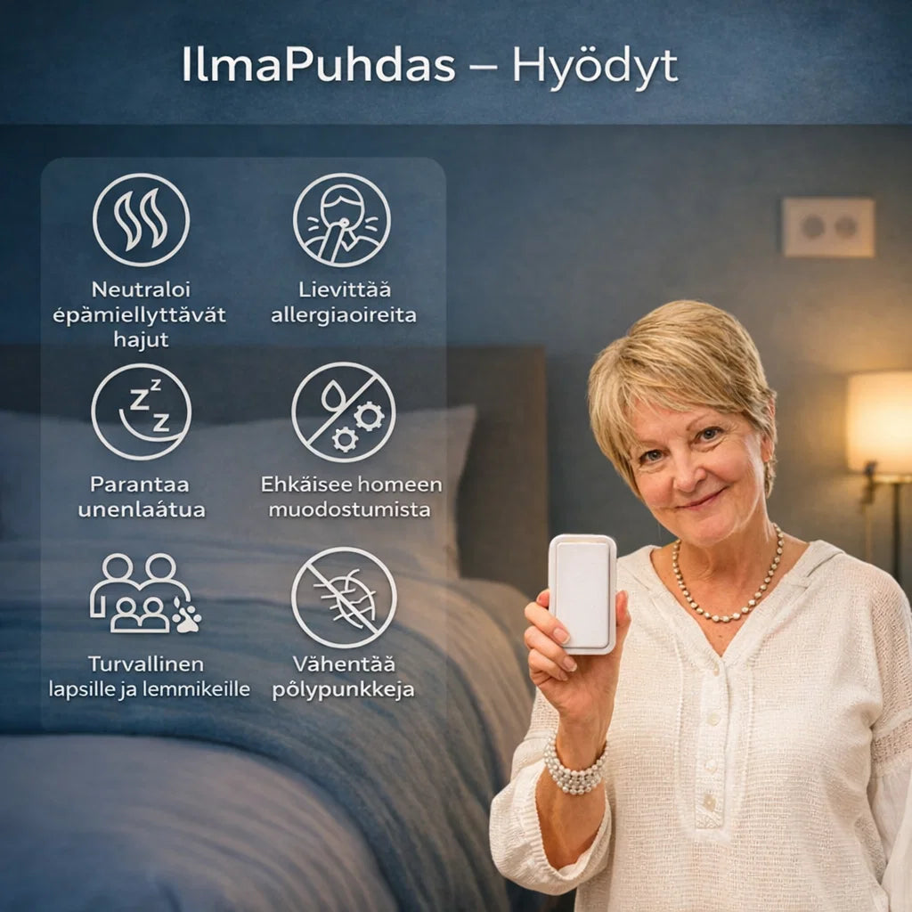 IlmaPuhdas – Ioninen ilmanpuhdistin allergiakotiin
