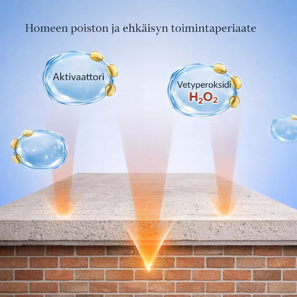 HomePuhdas – poistaa homeen ilman hankausta