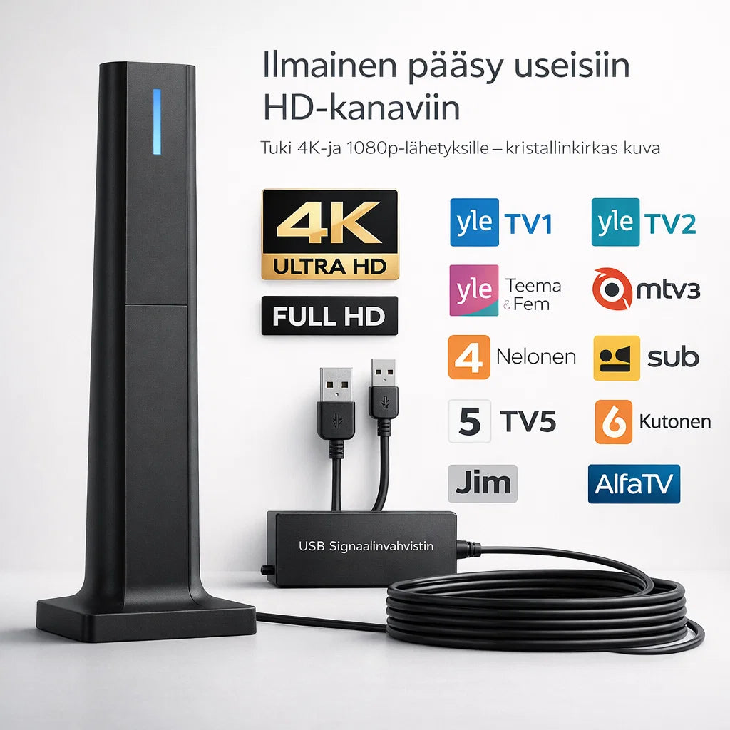 SädeHD – Langaton antenni, joka tuo ilmaiskanavat teräväpiirtona