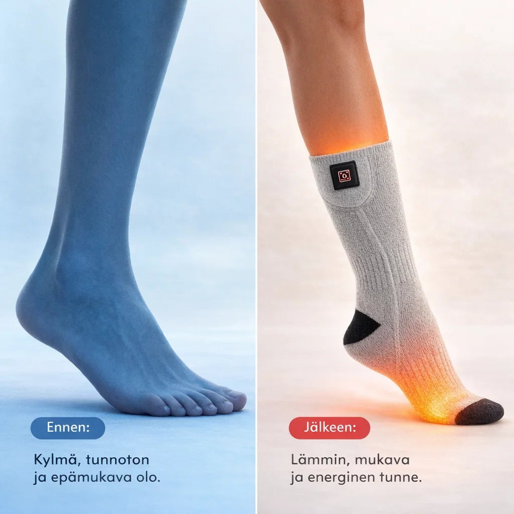 LämpöSukka – Sähkölämmitettävät sukat kylmiin päiviin