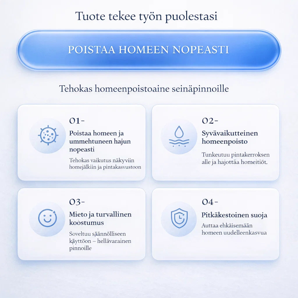 HomePuhdas – poistaa homeen ilman hankausta