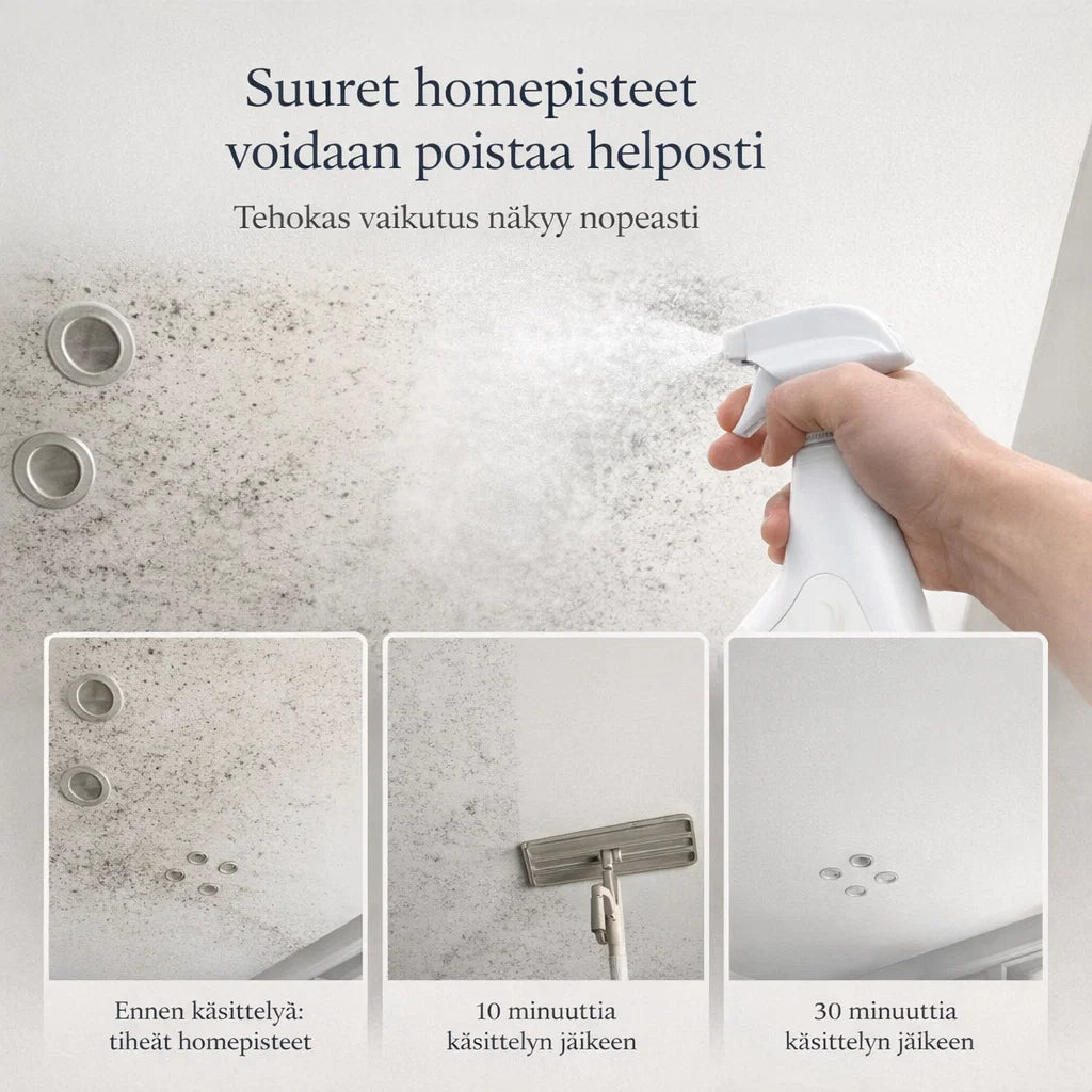 HomePuhdas – poistaa homeen ilman hankausta