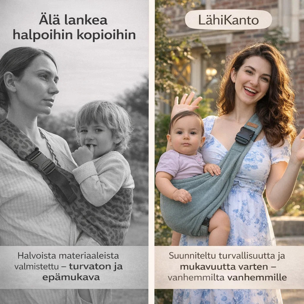 LähiKanto – Kevyt kantohihna vauvan kantamiseen