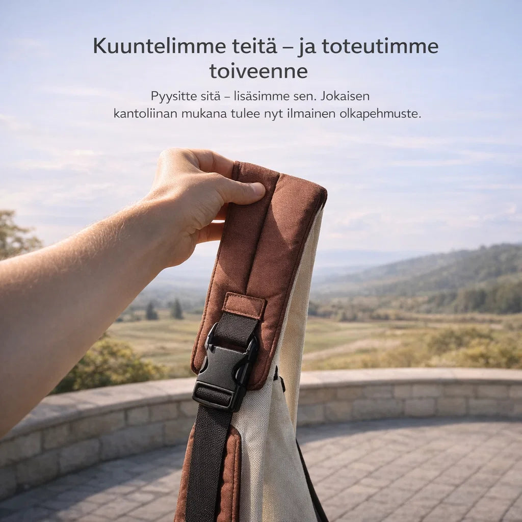 LähiKanto – Kevyt kantohihna vauvan kantamiseen